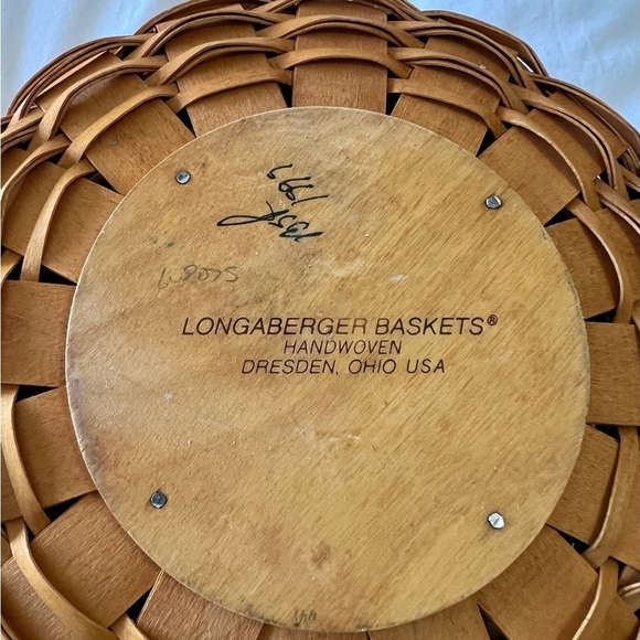 Longaberger Christmas Popcorn Basket w/ Lid Signed | 1999 - Picture 5 of 9